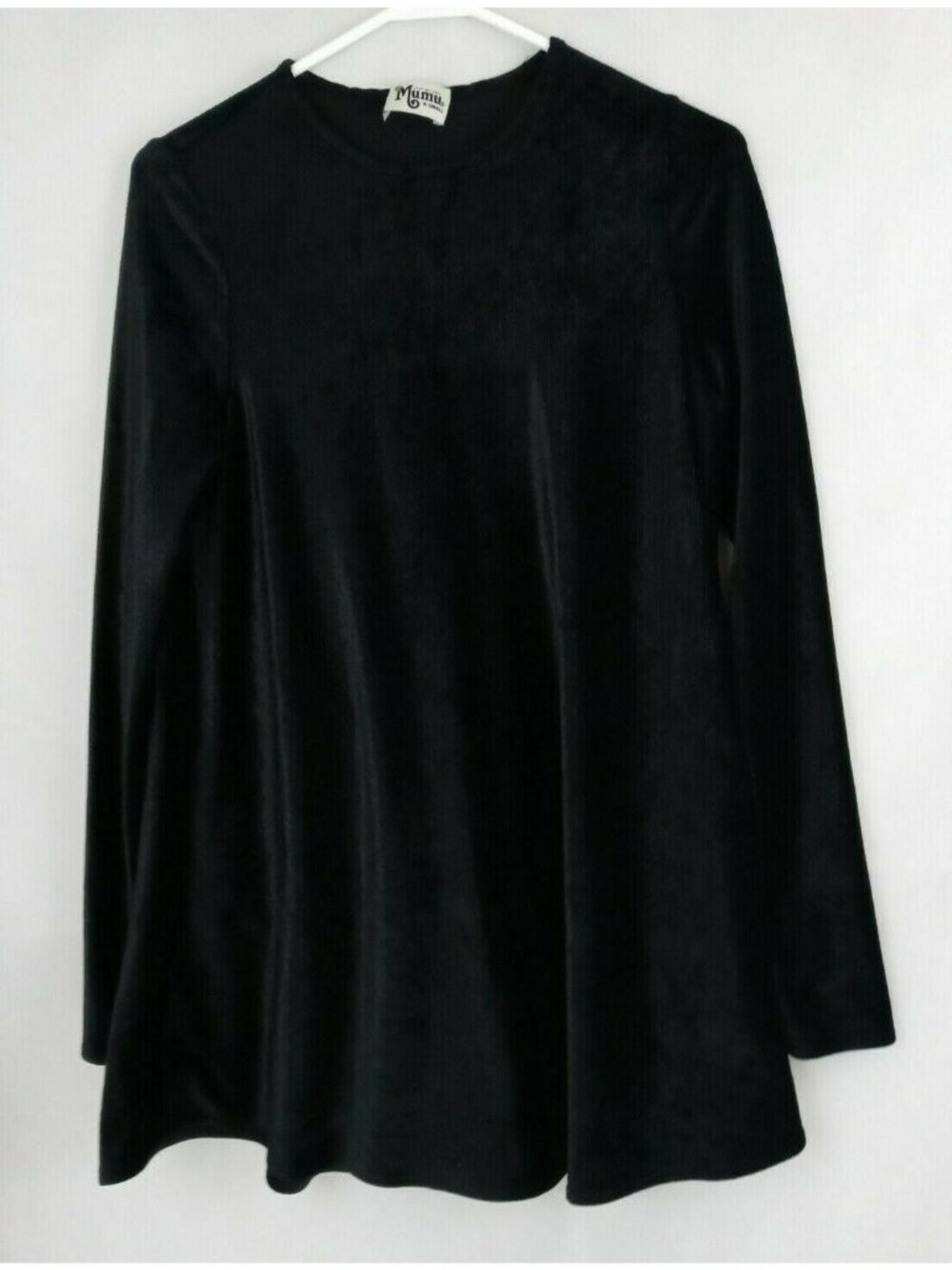 Show Me Your Mumu Women's Solid Black Velvet Shirt Dress Size XS